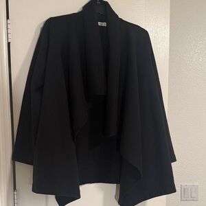 Ugg Black Outerwear Fleece Blanket Cardigan Open Coat Cape Wrap